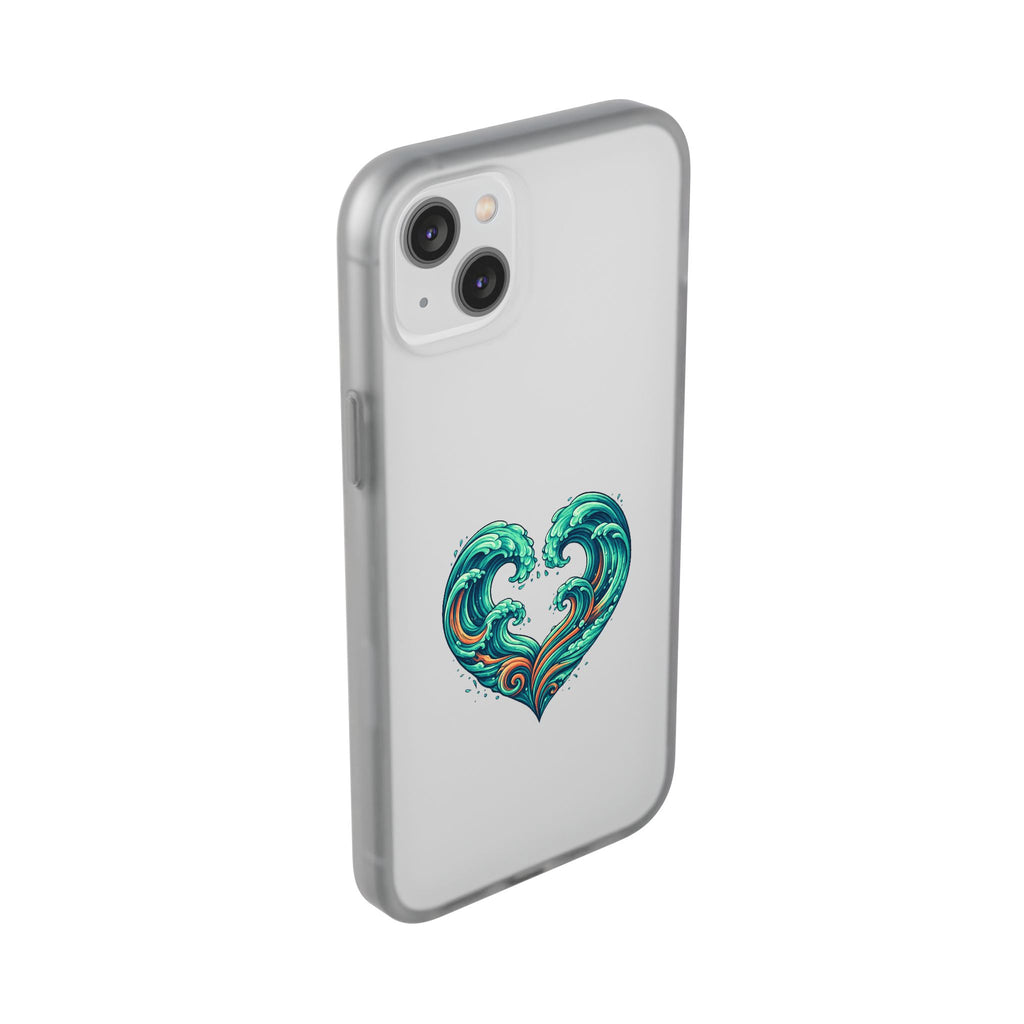 Ocean Heart Phone Case — Wave Art Flexi Case