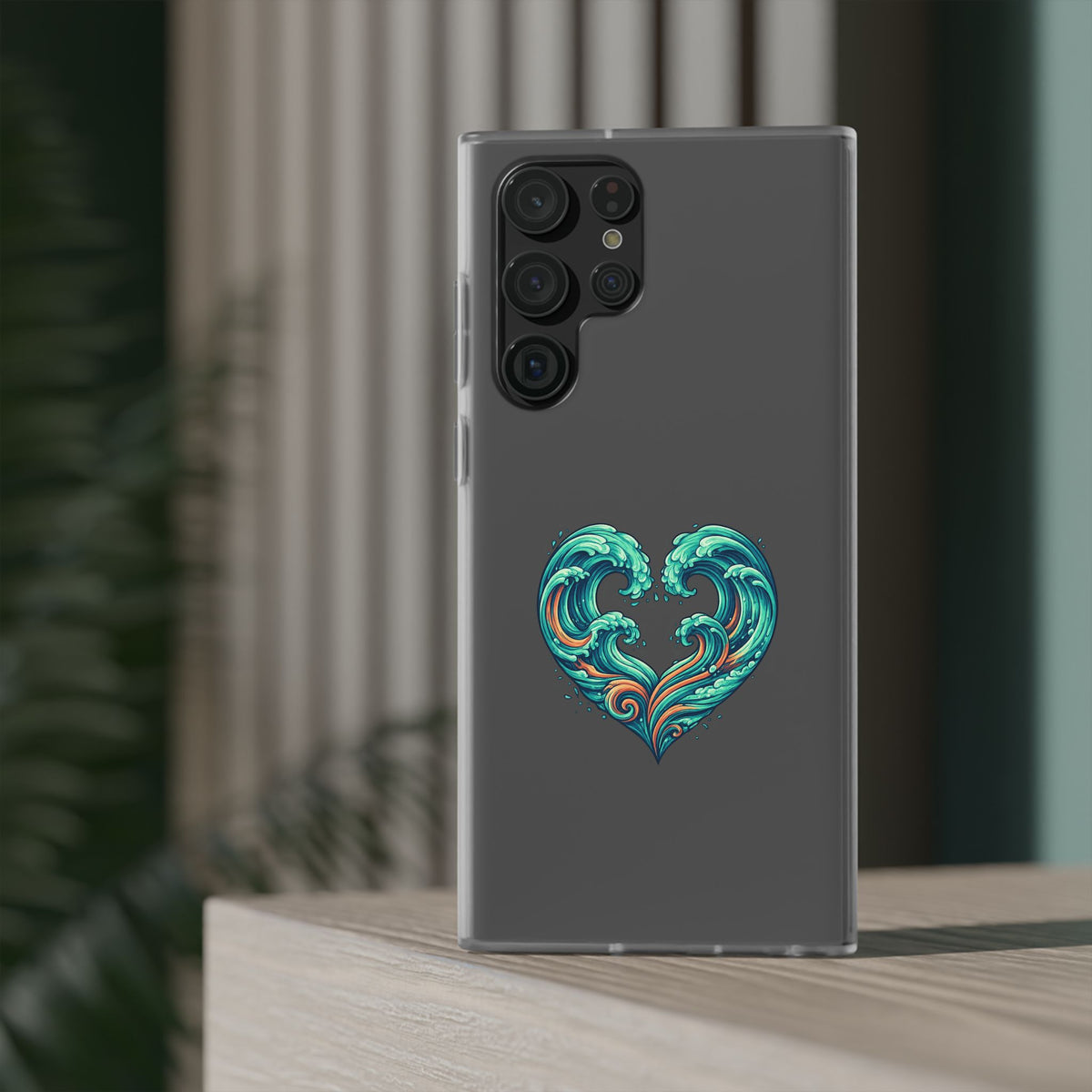 Ocean Heart Phone Case — Wave Art Flexi Case