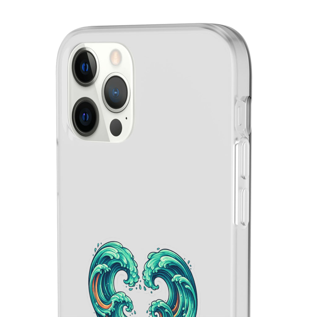 Ocean Heart Phone Case — Wave Art Flexi Case
