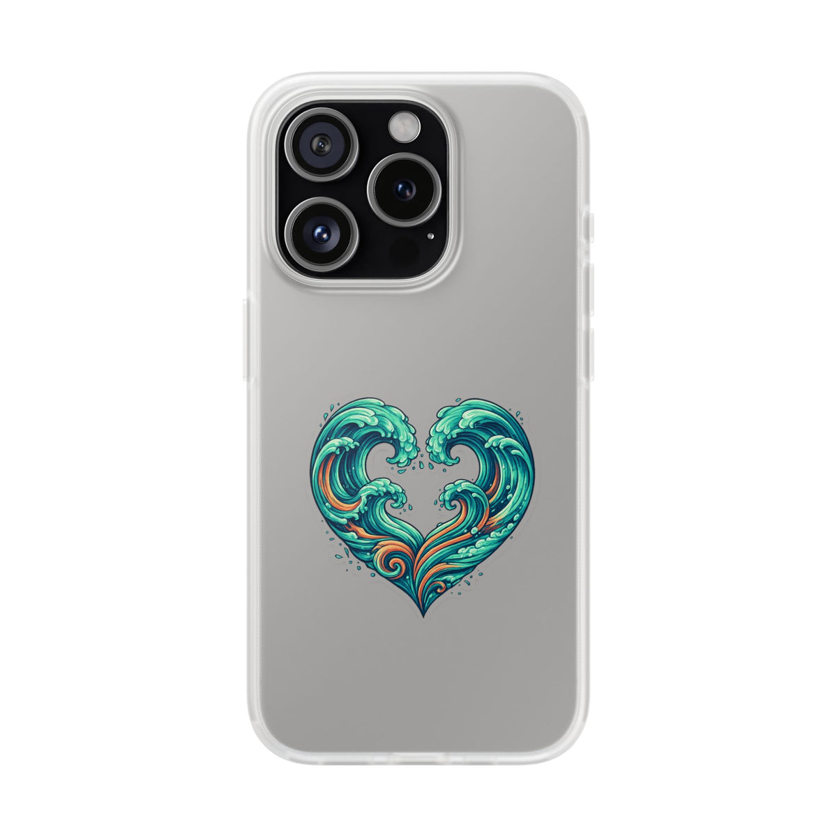 Ocean Heart Phone Case — Wave Art Flexi Case