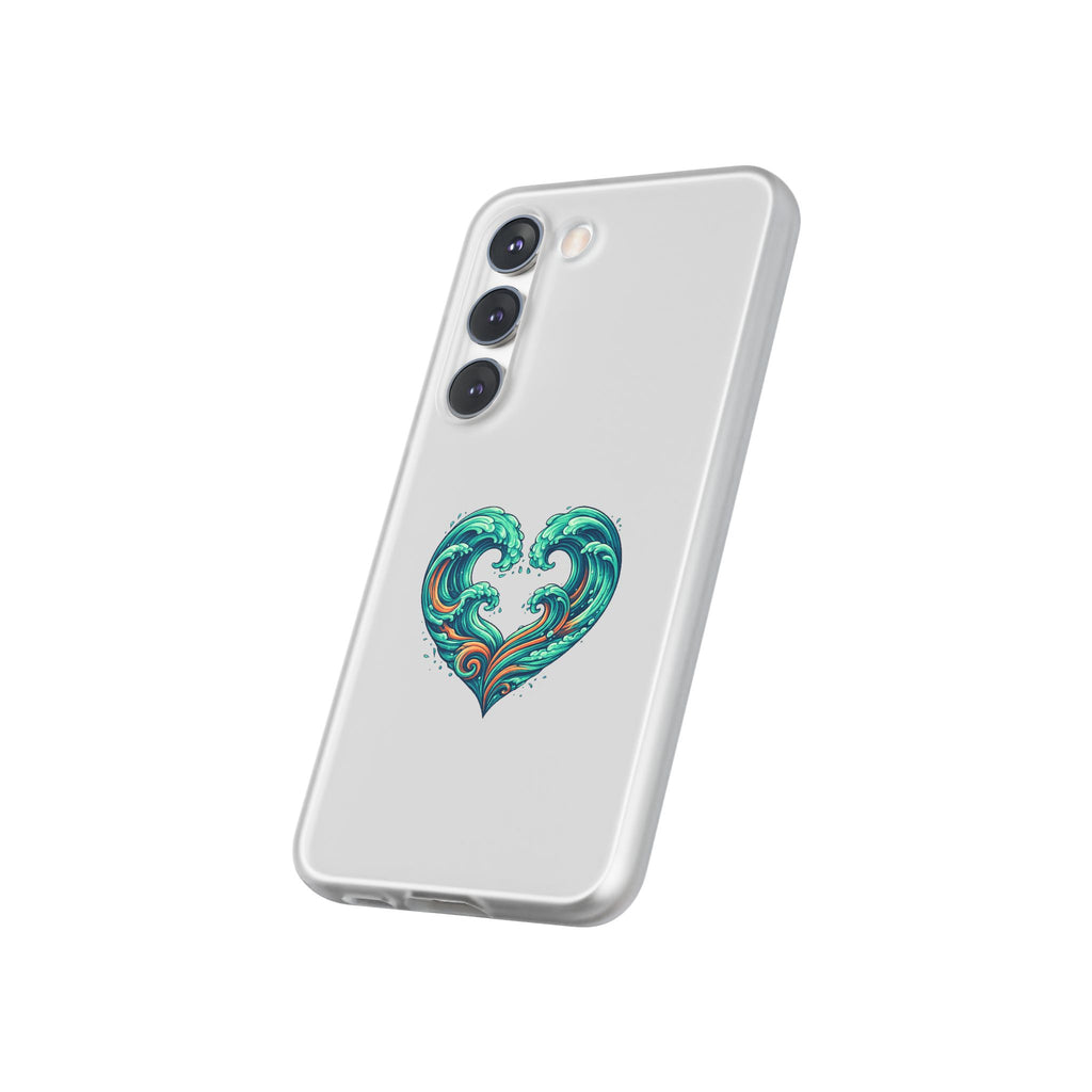 Ocean Heart Phone Case — Wave Art Flexi Case