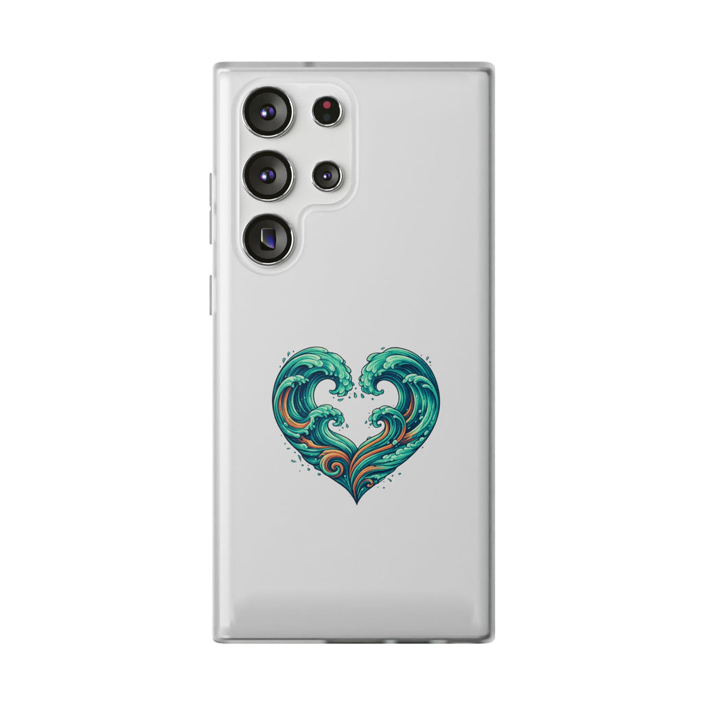 Ocean Heart Phone Case — Wave Art Flexi Case