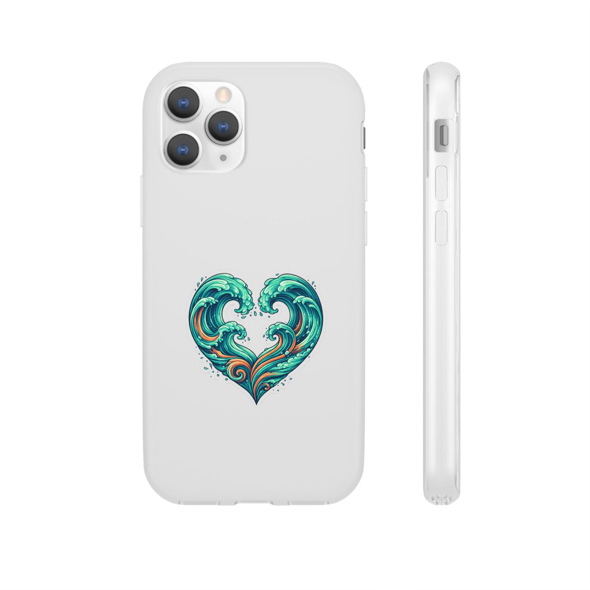 Ocean Heart Phone Case — Wave Art Flexi Case
