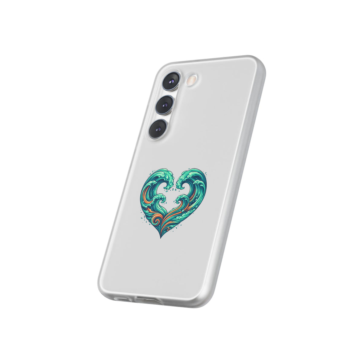 Ocean Heart Phone Case — Wave Art Flexi Case