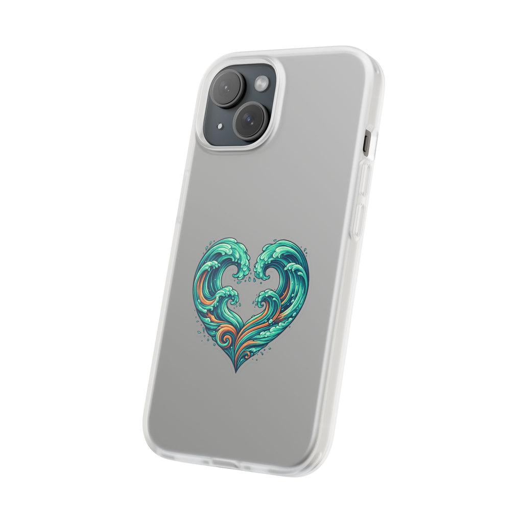 Ocean Heart Phone Case — Wave Art Flexi Case