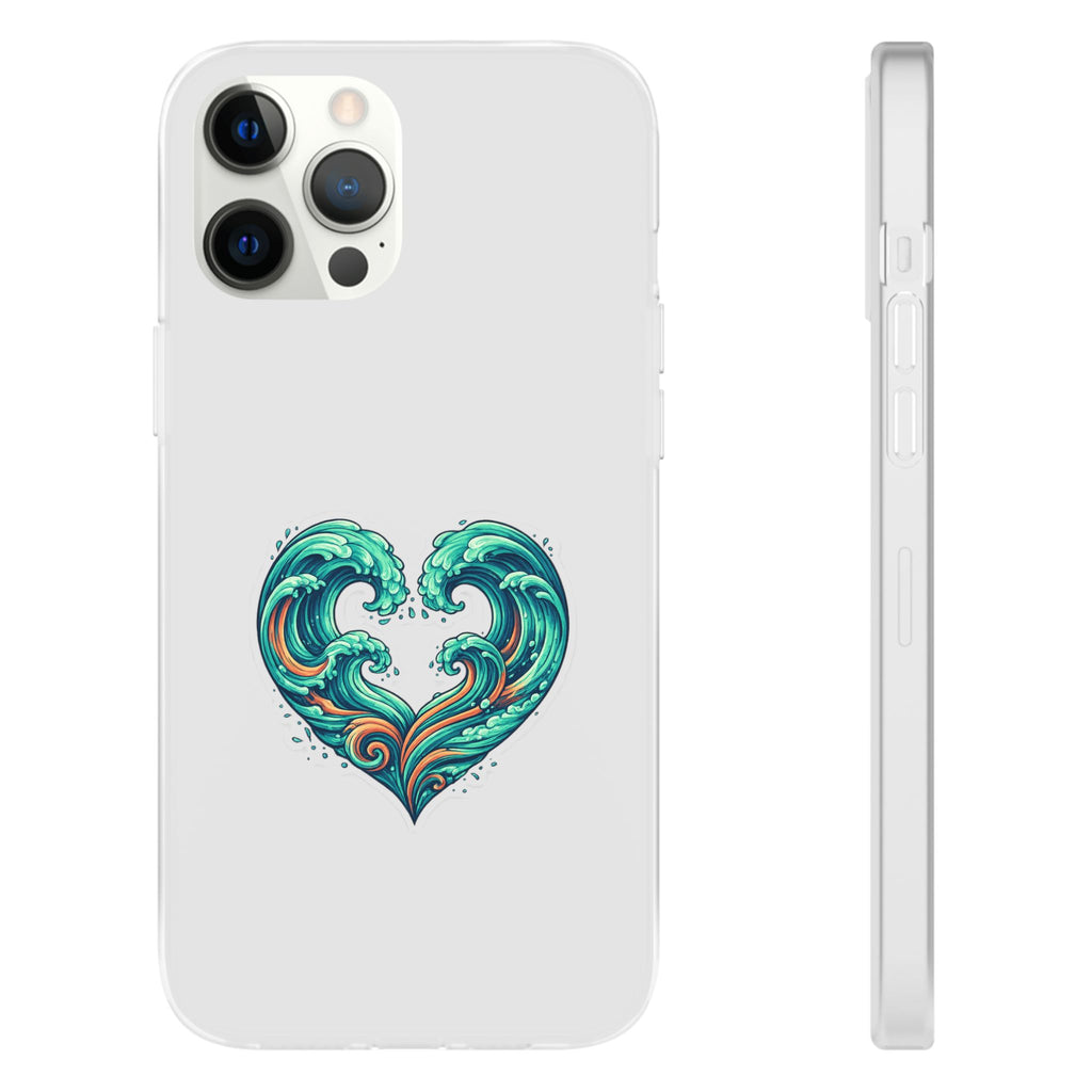 Ocean Heart Phone Case — Wave Art Flexi Case