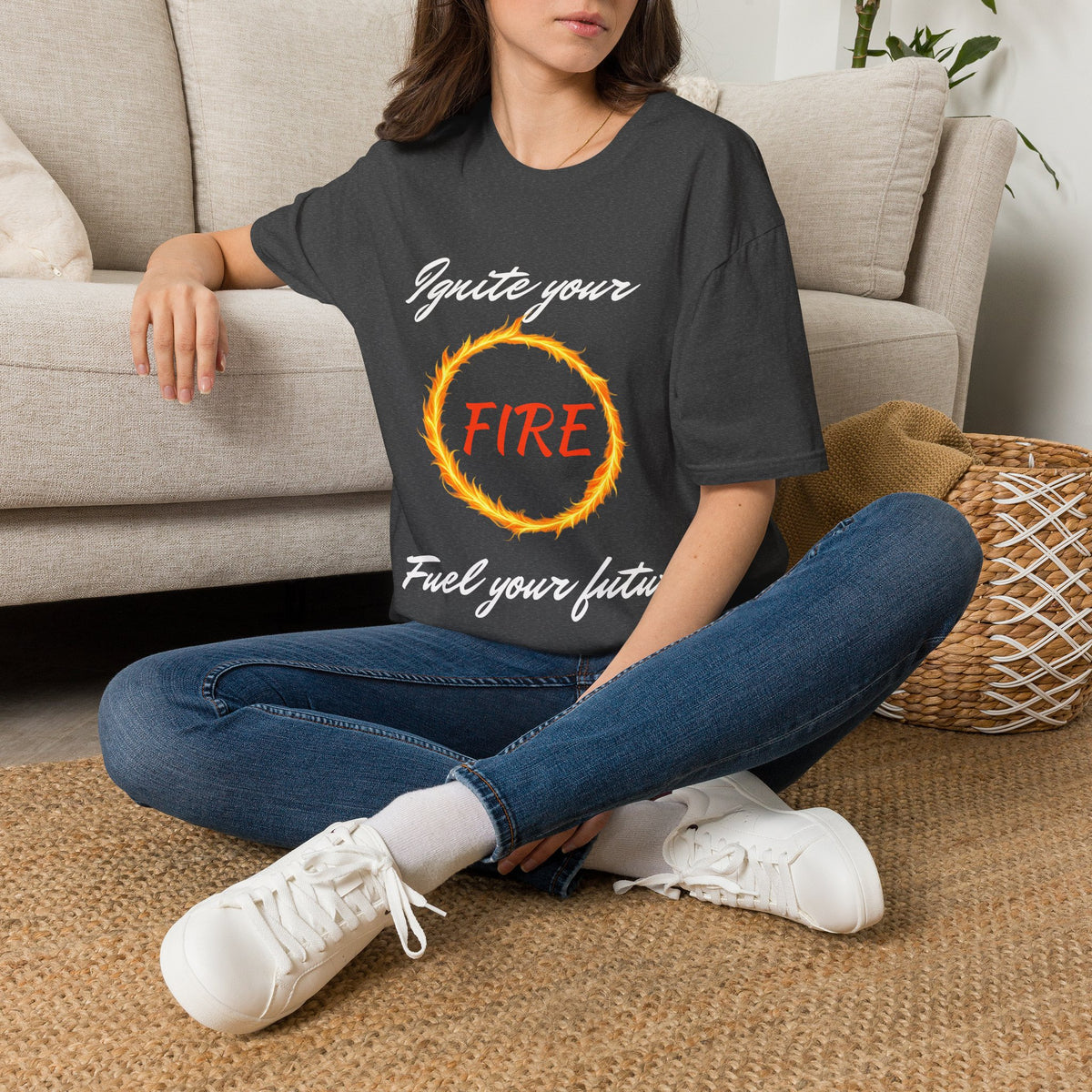 Ignite Your Fire T-Shirt — Motivational Flame Graphic Tee