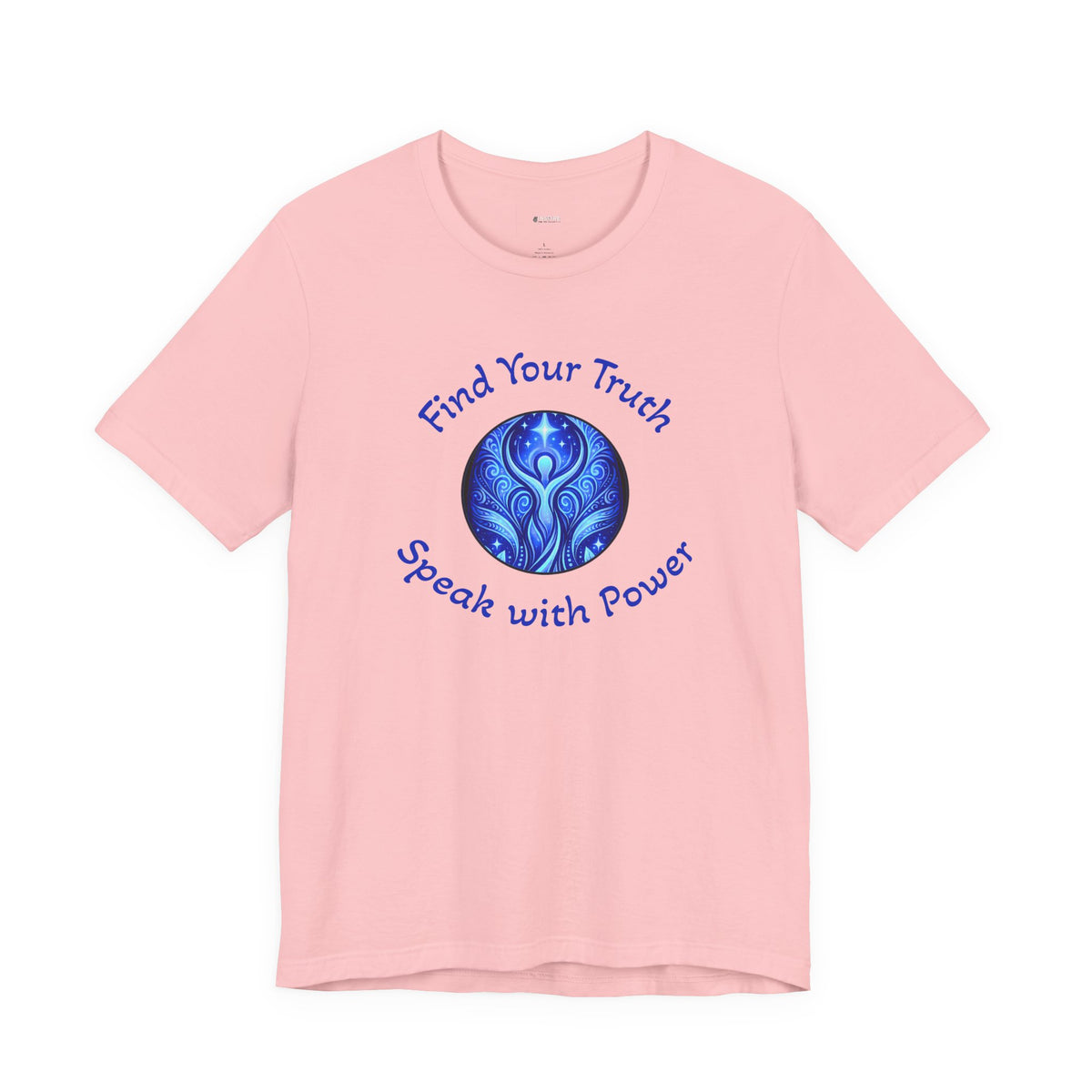 Find Your Truth T-Shirt — Spiritual Blue Mandala Tee ("Find Your Truth" / "Speak with Power")