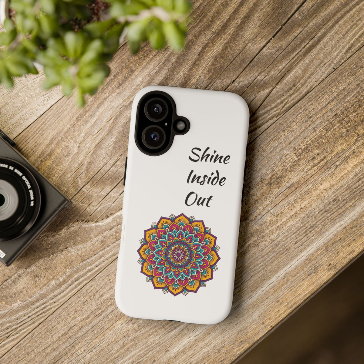Phone Case — "Shine Inside Out" Mandala Protective Tough Case