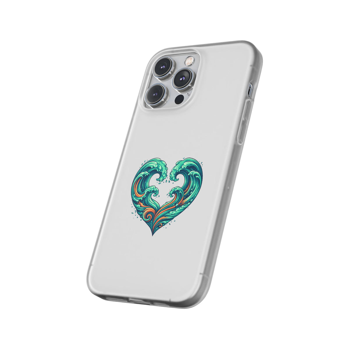 Ocean Heart Phone Case — Wave Art Flexi Case