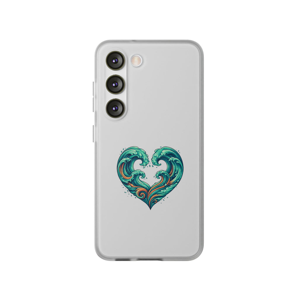 Ocean Heart Phone Case — Wave Art Flexi Case