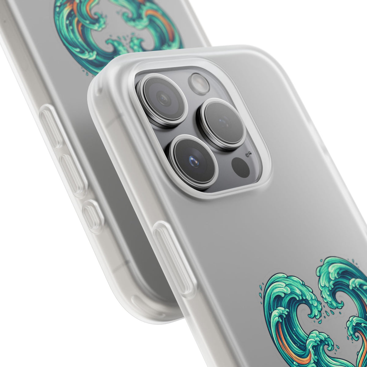 Ocean Heart Phone Case — Wave Art Flexi Case