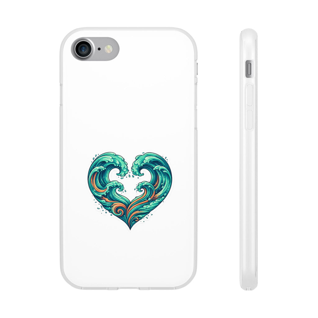 Ocean Heart Phone Case — Wave Art Flexi Case