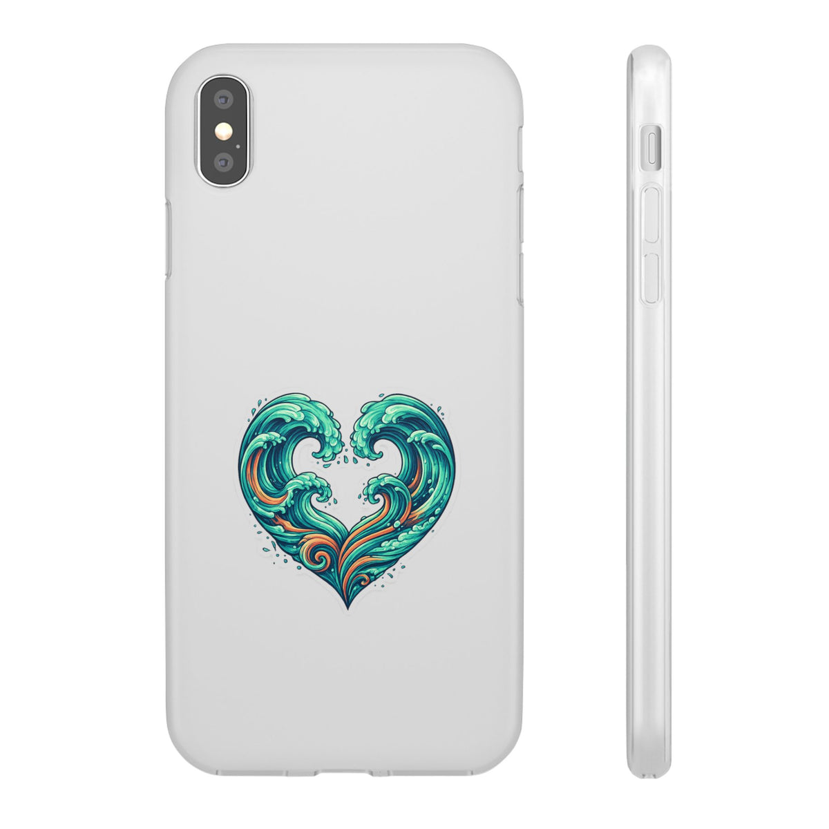 Ocean Heart Phone Case — Wave Art Flexi Case