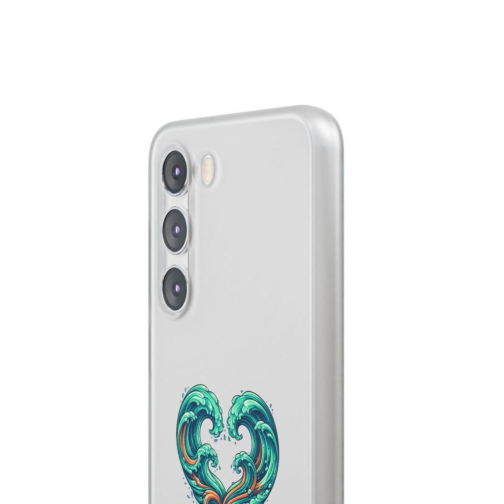 Ocean Heart Phone Case — Wave Art Flexi Case