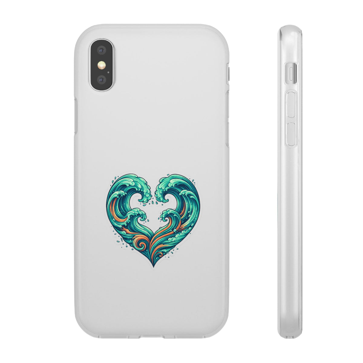Ocean Heart Phone Case — Wave Art Flexi Case