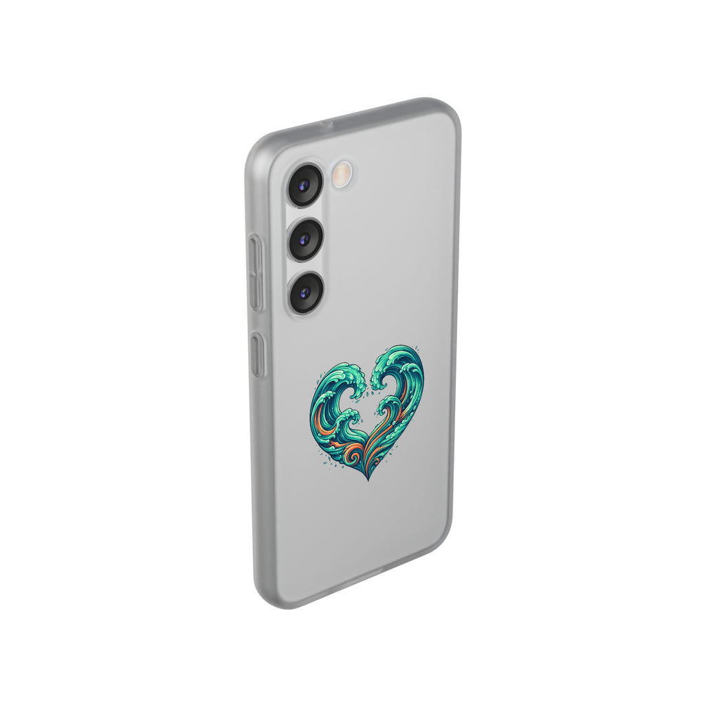 Ocean Heart Phone Case — Wave Art Flexi Case