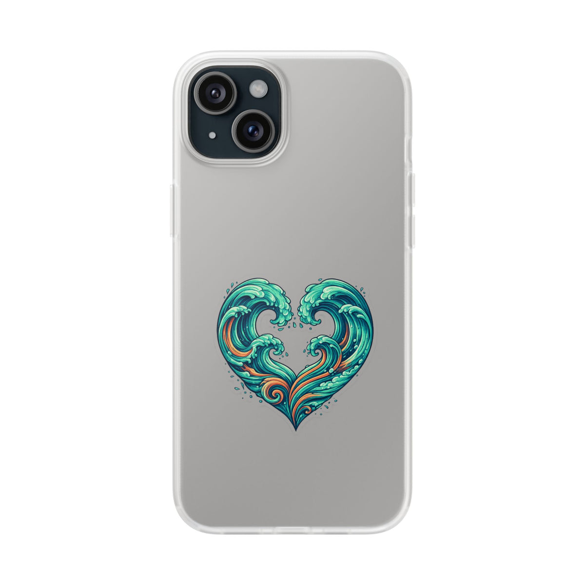 Ocean Heart Phone Case — Wave Art Flexi Case
