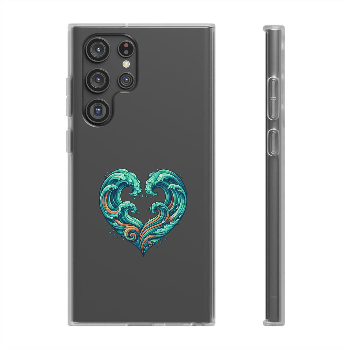 Ocean Heart Phone Case — Wave Art Flexi Case