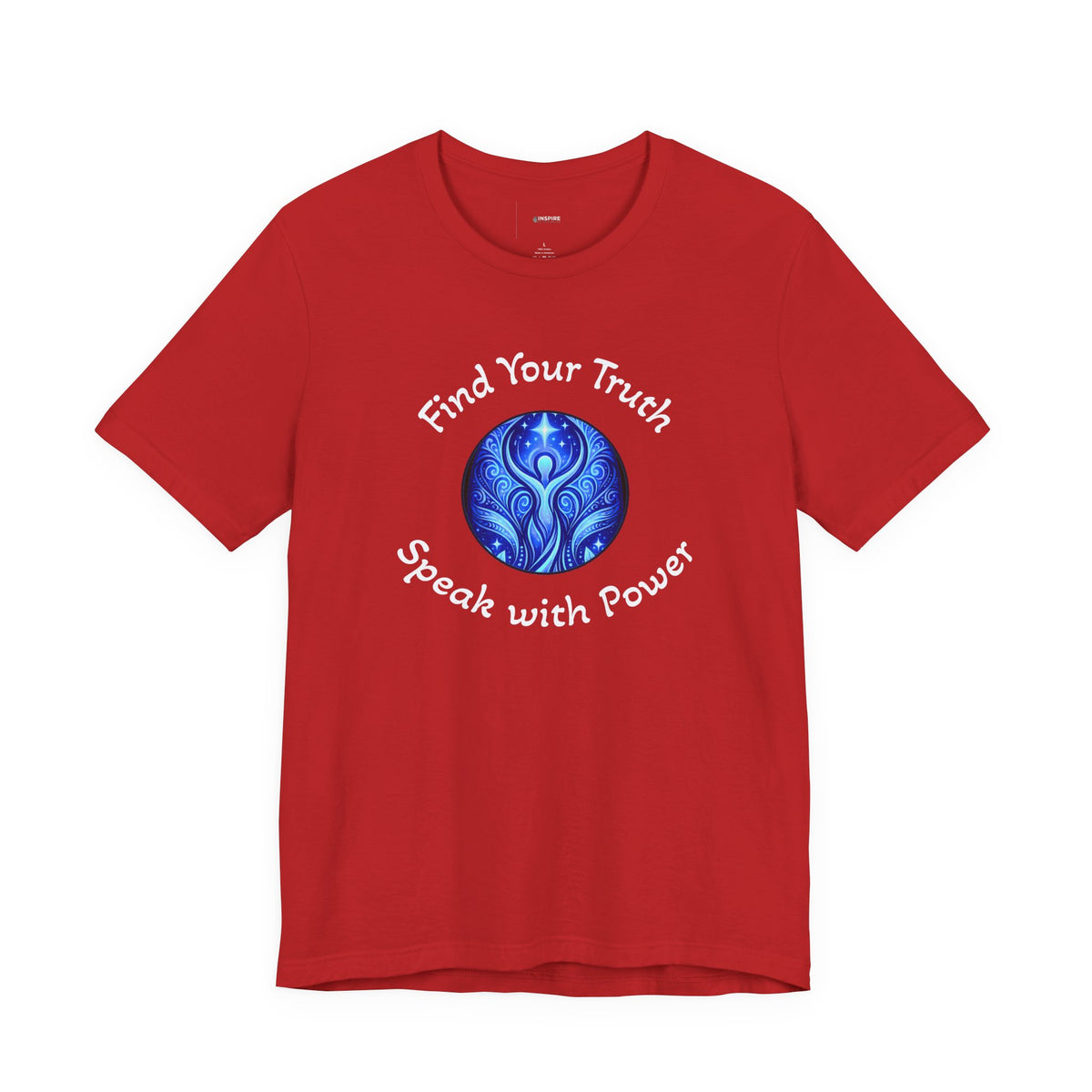Find Your Truth T-Shirt — Spiritual Blue Mandala Tee ("Find Your Truth" / "Speak with Power")