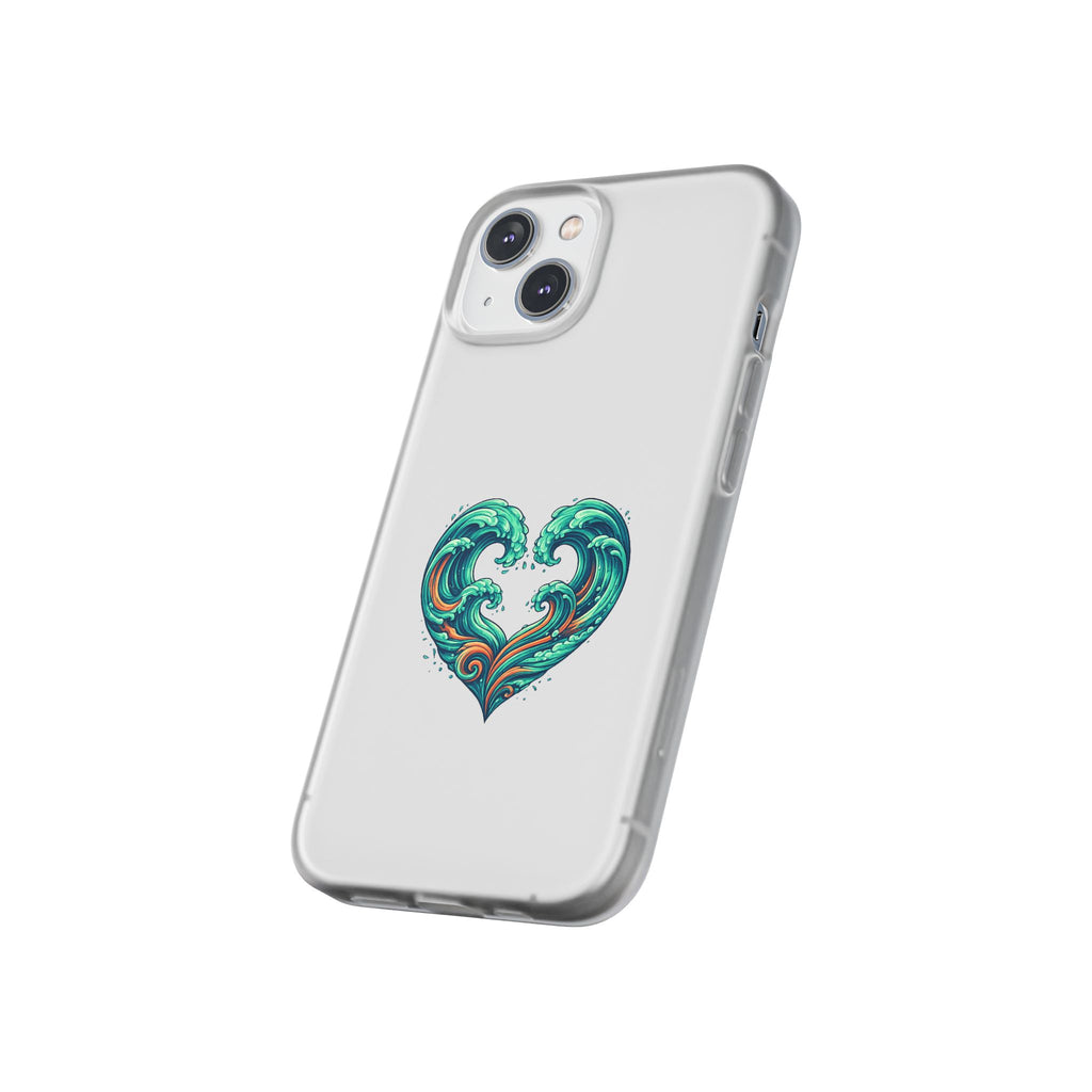 Ocean Heart Phone Case — Wave Art Flexi Case