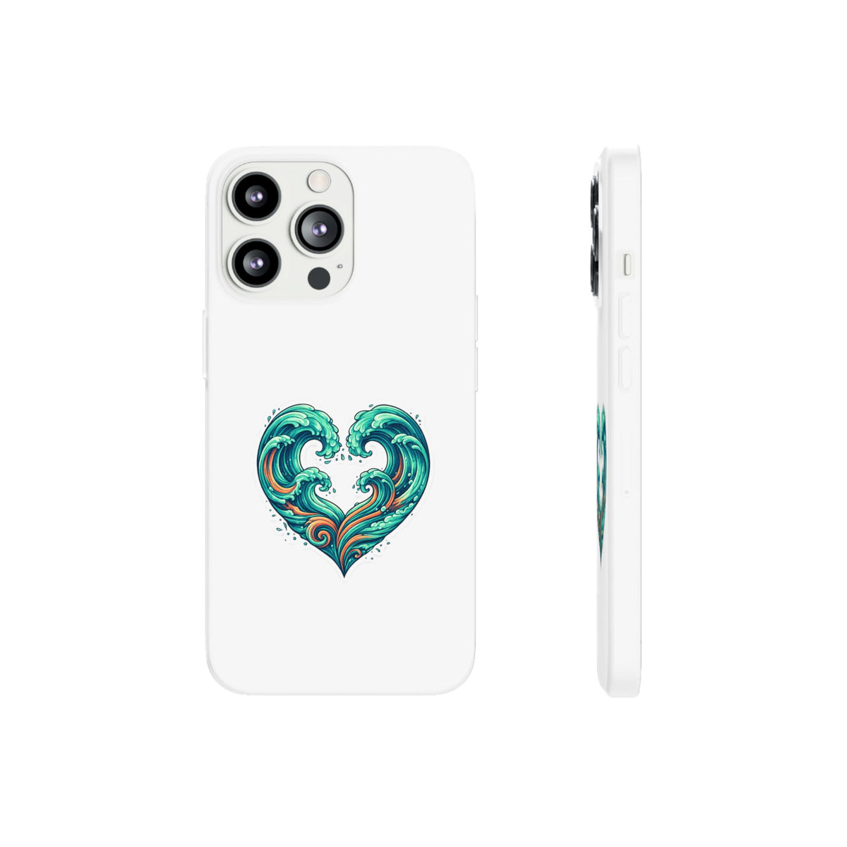 Ocean Heart Phone Case — Wave Art Flexi Case