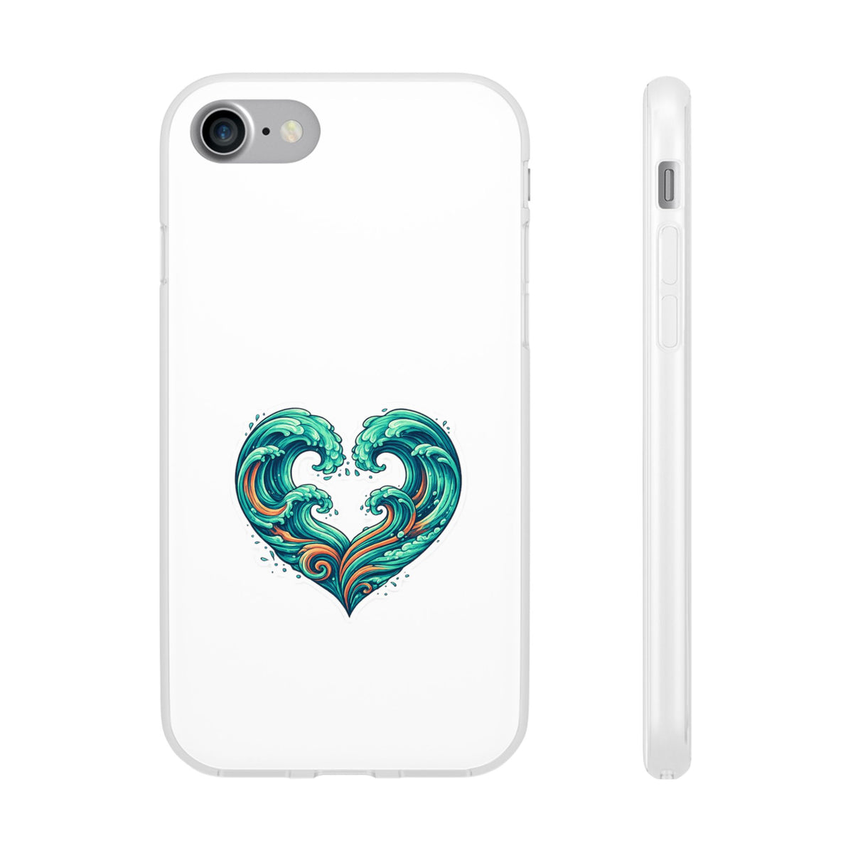 Ocean Heart Phone Case — Wave Art Flexi Case