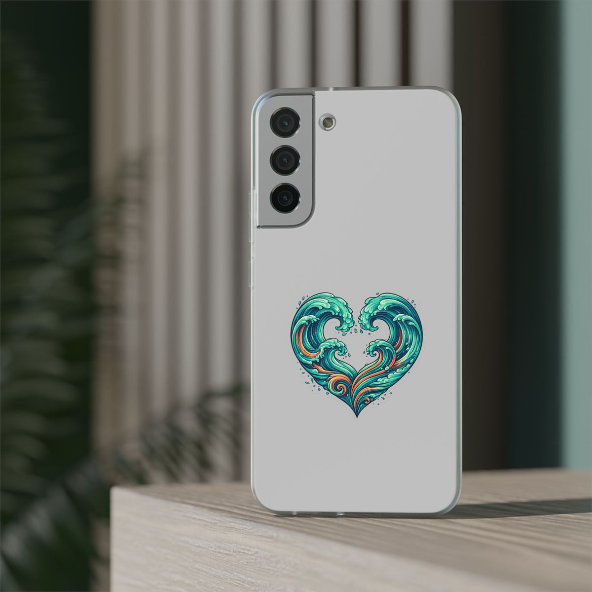 Ocean Heart Phone Case — Wave Art Flexi Case