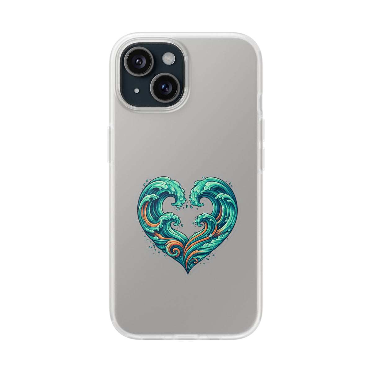 Ocean Heart Phone Case — Wave Art Flexi Case
