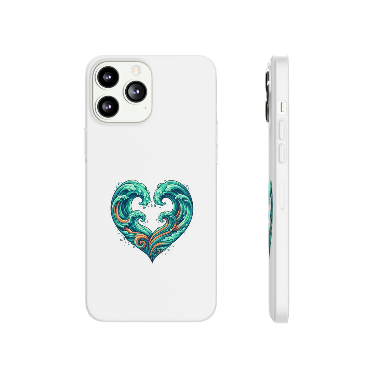 Ocean Heart Phone Case — Wave Art Flexi Case