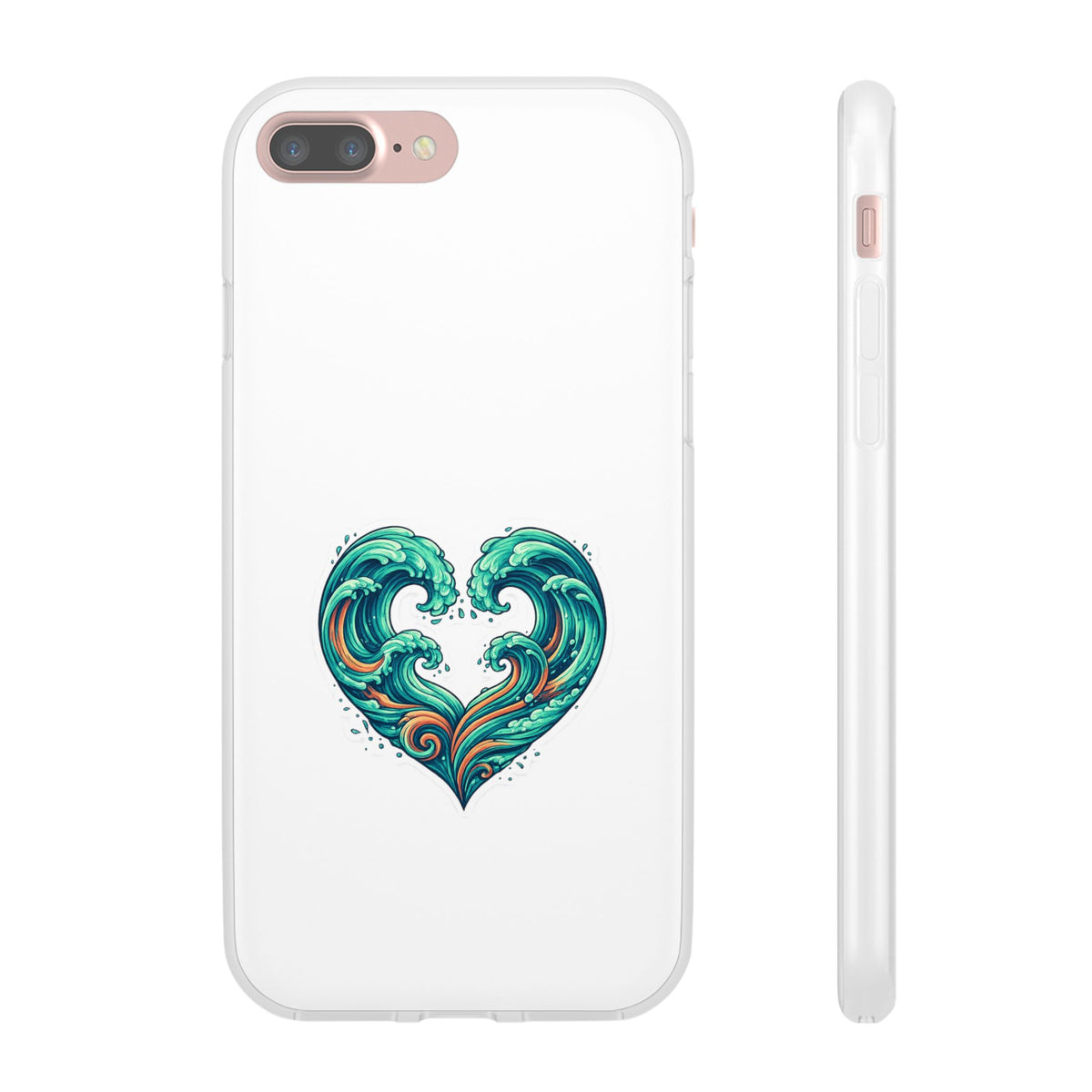 Ocean Heart Phone Case — Wave Art Flexi Case