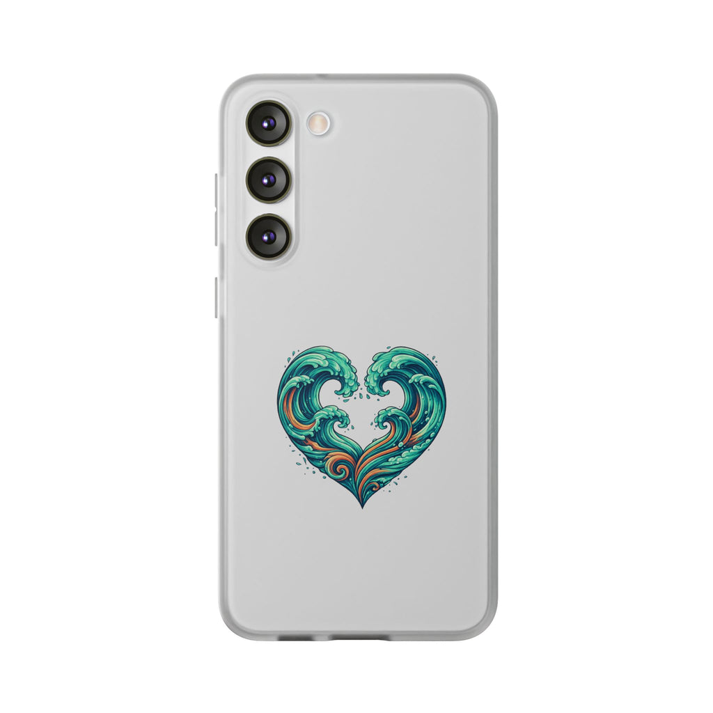 Ocean Heart Phone Case — Wave Art Flexi Case