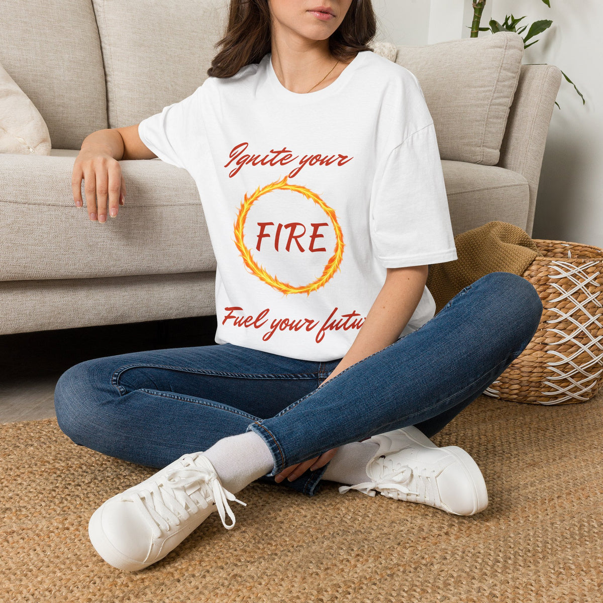 Ignite Your Fire T-Shirt — Motivational Flame Graphic Tee