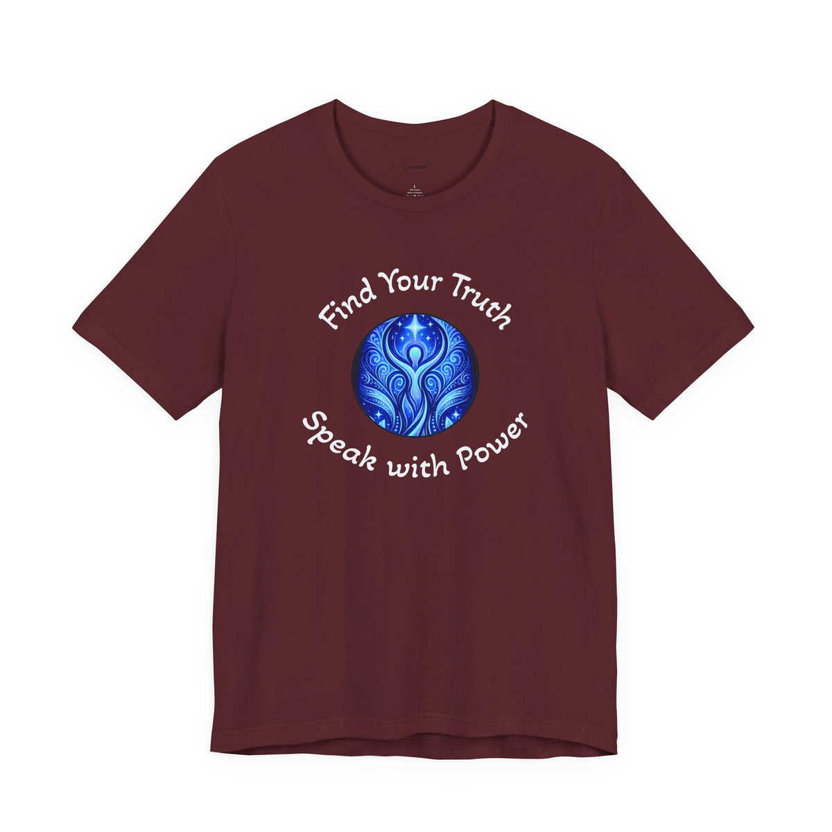 Find Your Truth T-Shirt — Spiritual Blue Mandala Tee ("Find Your Truth" / "Speak with Power")