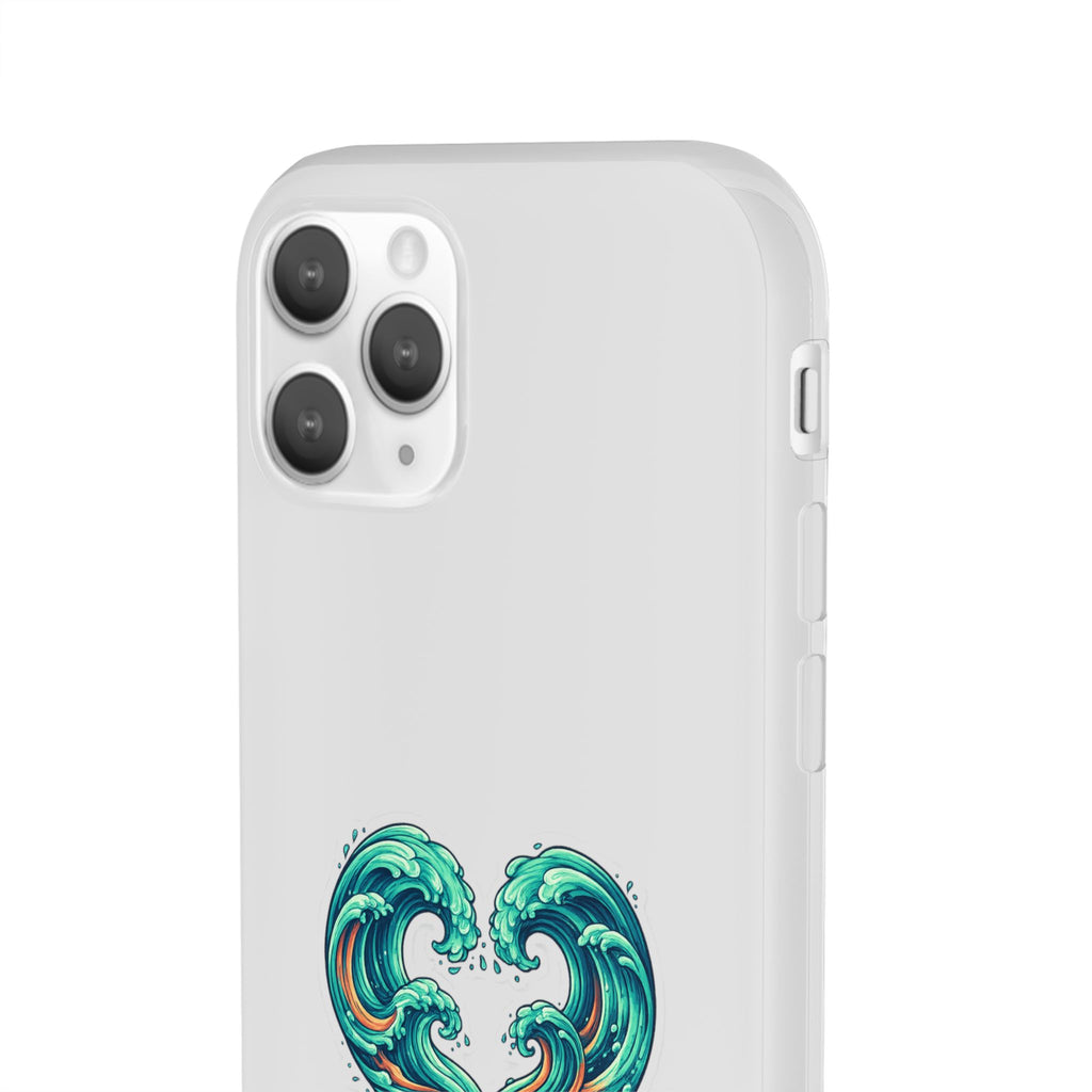Ocean Heart Phone Case — Wave Art Flexi Case