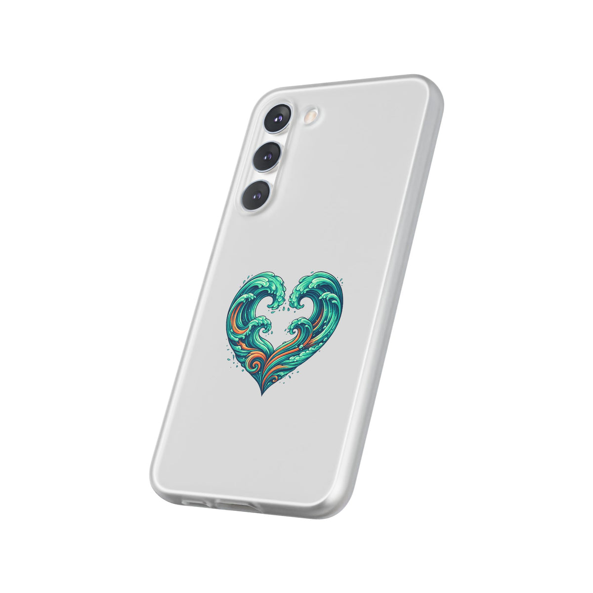 Ocean Heart Phone Case — Wave Art Flexi Case