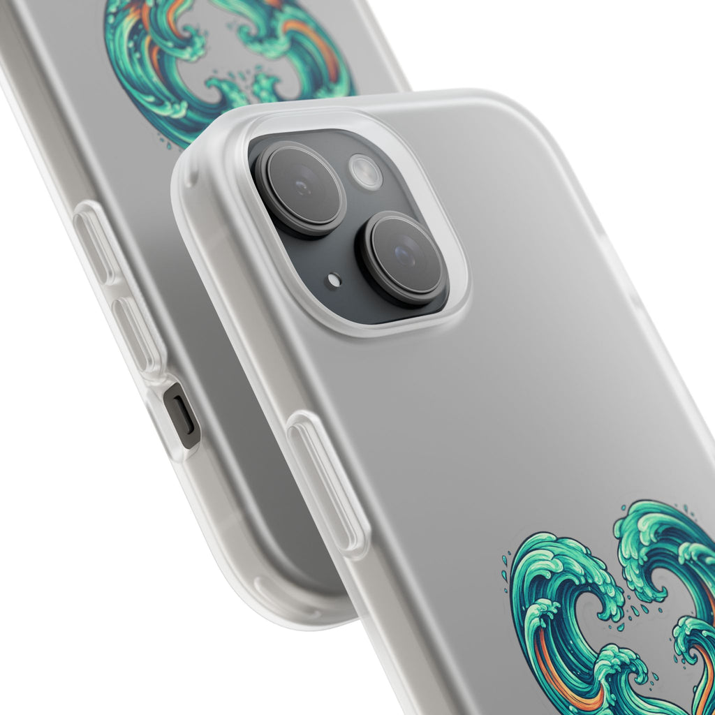 Ocean Heart Phone Case — Wave Art Flexi Case