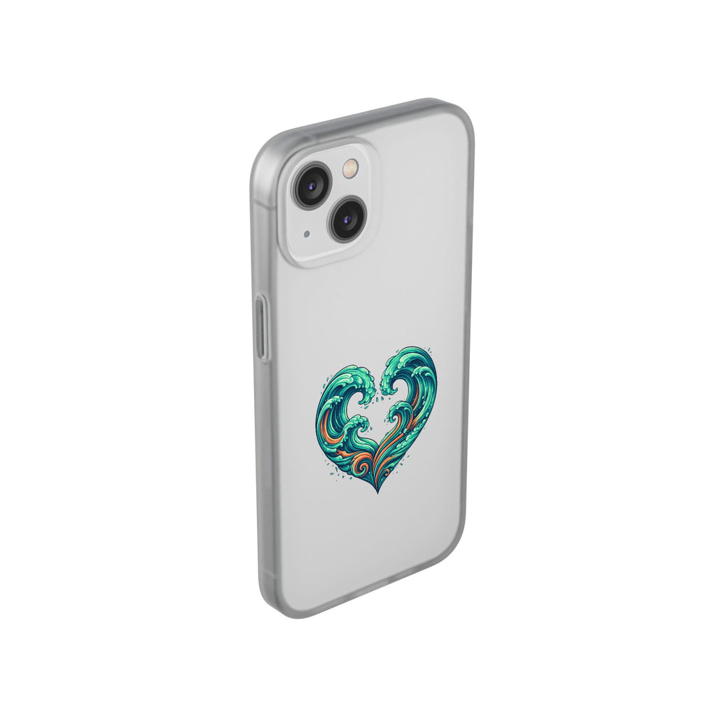 Ocean Heart Phone Case — Wave Art Flexi Case