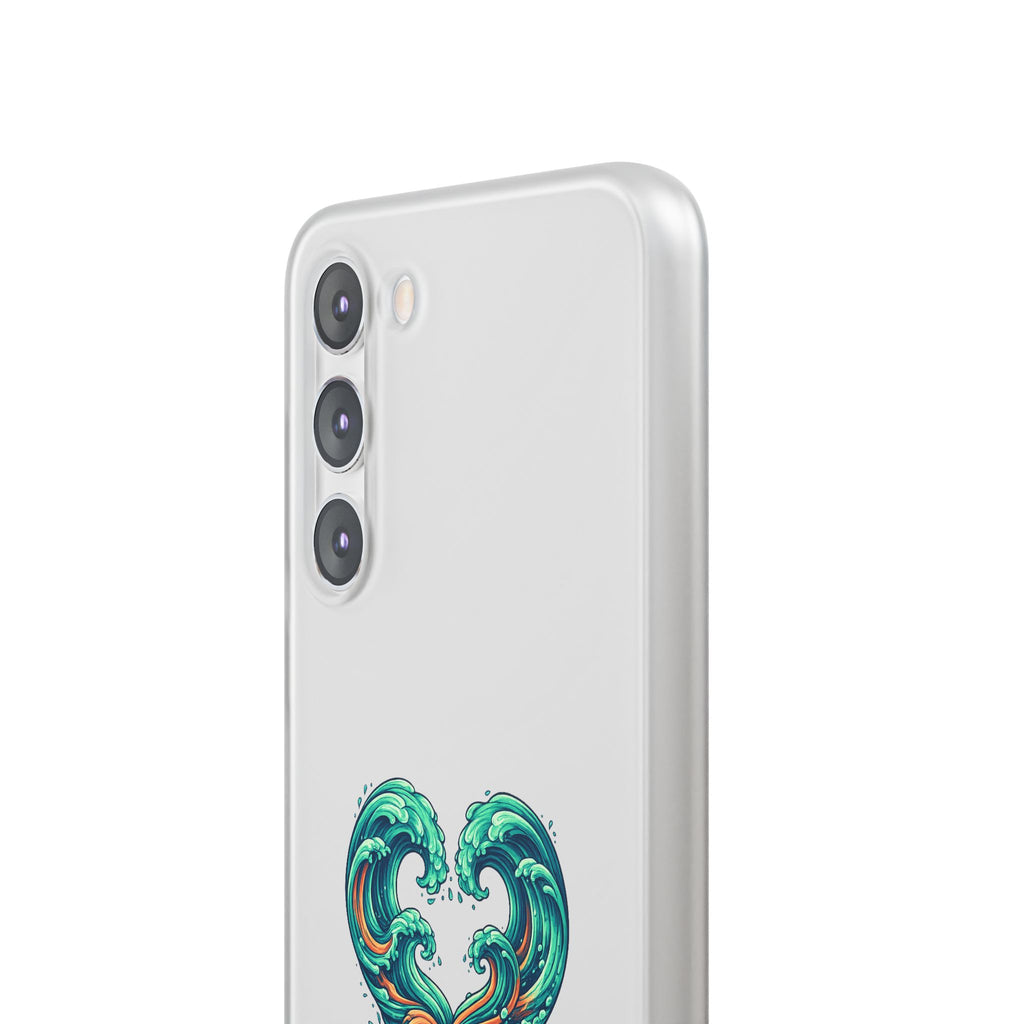 Ocean Heart Phone Case — Wave Art Flexi Case