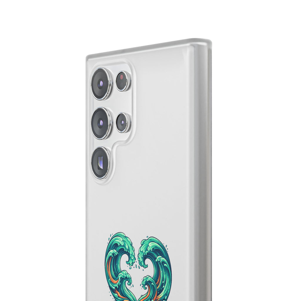 Ocean Heart Phone Case — Wave Art Flexi Case