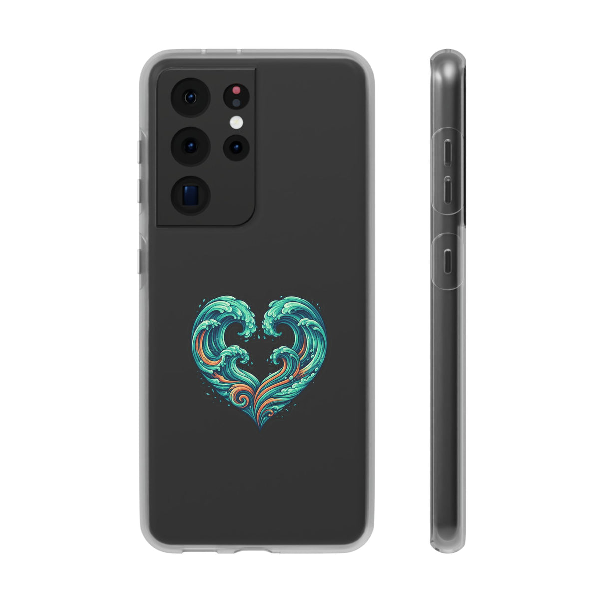 Ocean Heart Phone Case — Wave Art Flexi Case