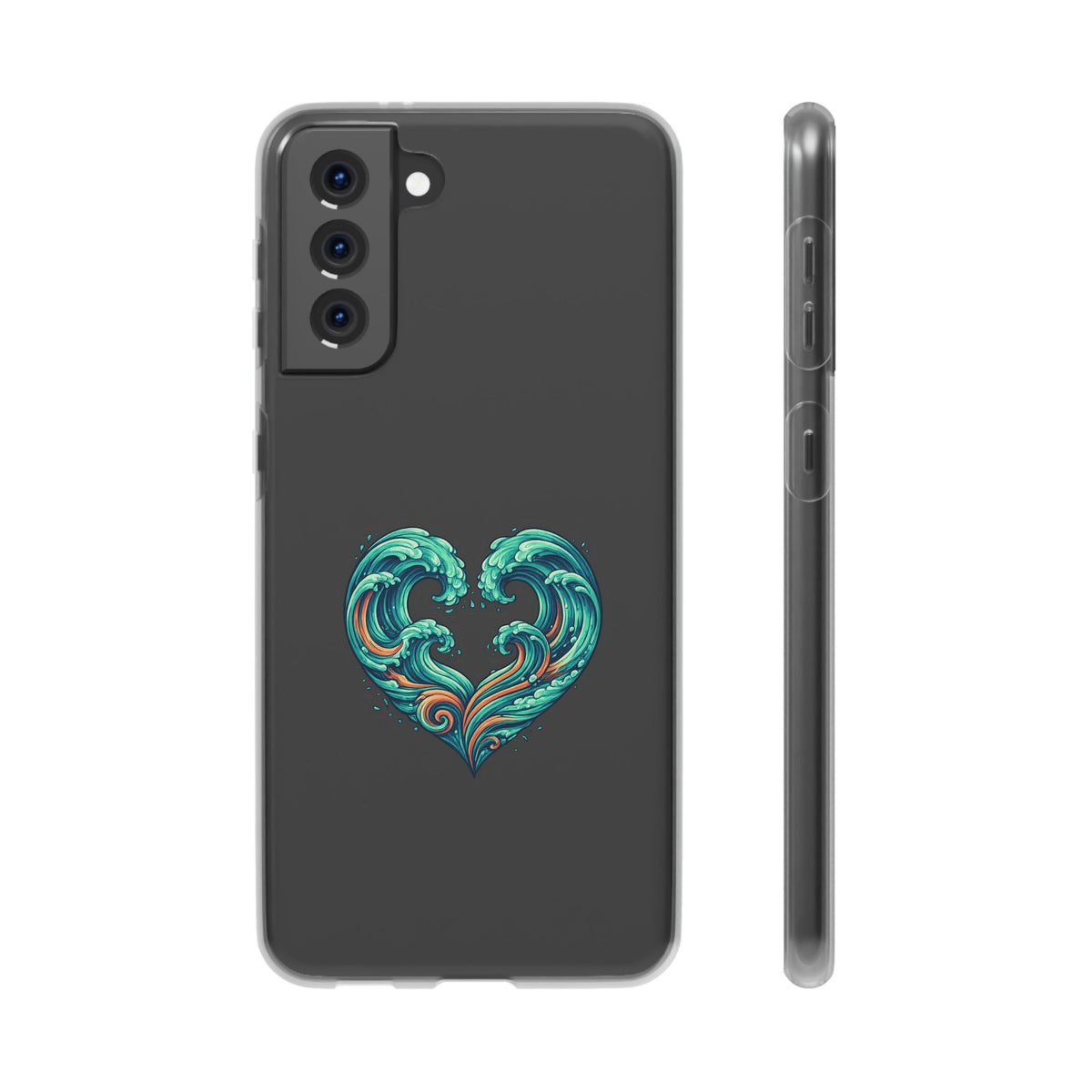 Ocean Heart Phone Case — Wave Art Flexi Case