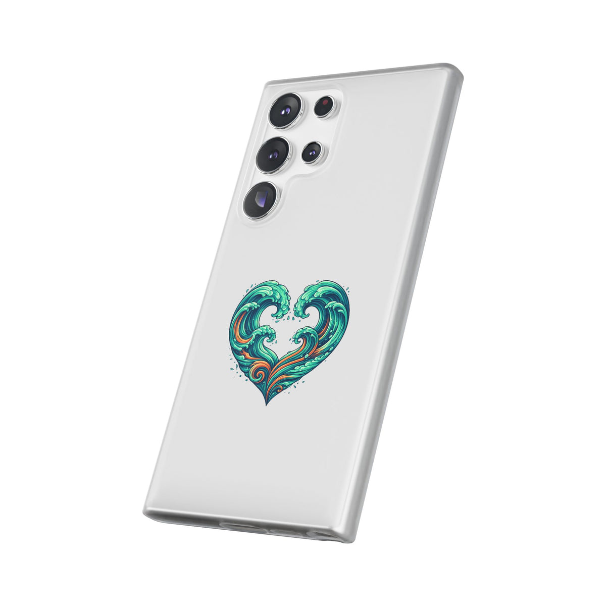 Ocean Heart Phone Case — Wave Art Flexi Case