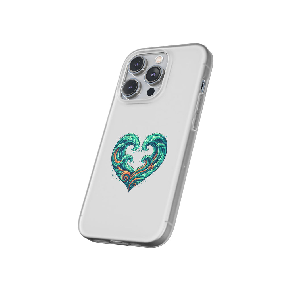 Ocean Heart Phone Case — Wave Art Flexi Case