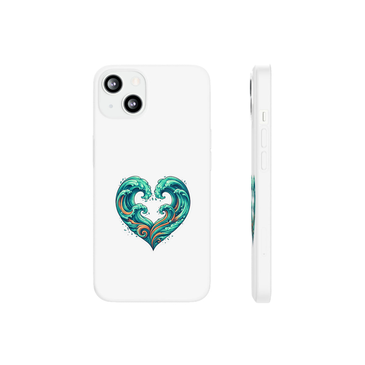 Ocean Heart Phone Case — Wave Art Flexi Case