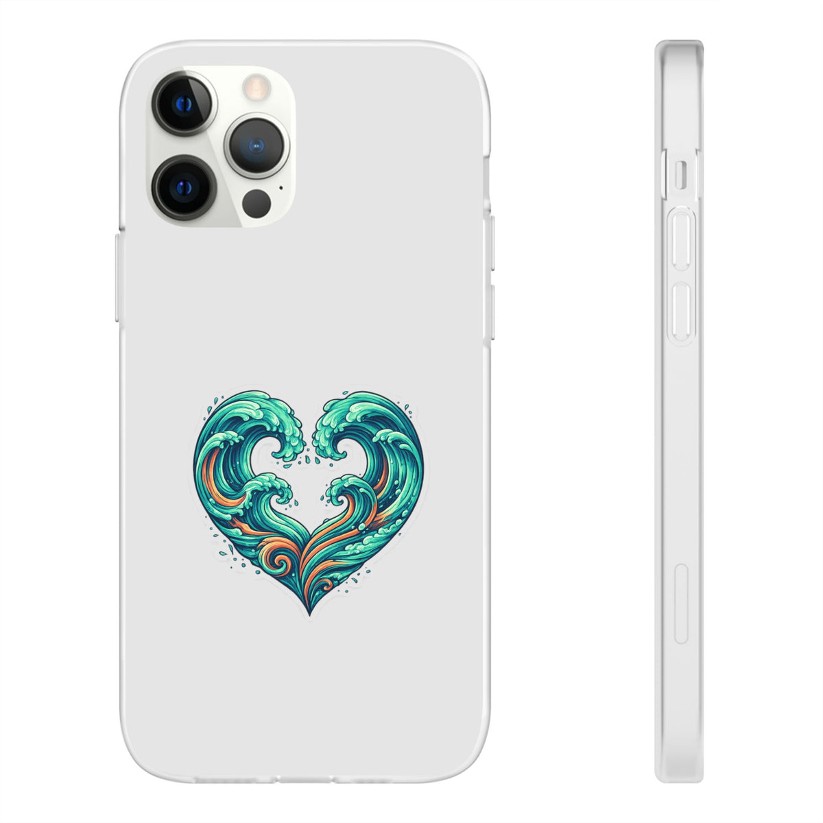 Ocean Heart Phone Case — Wave Art Flexi Case