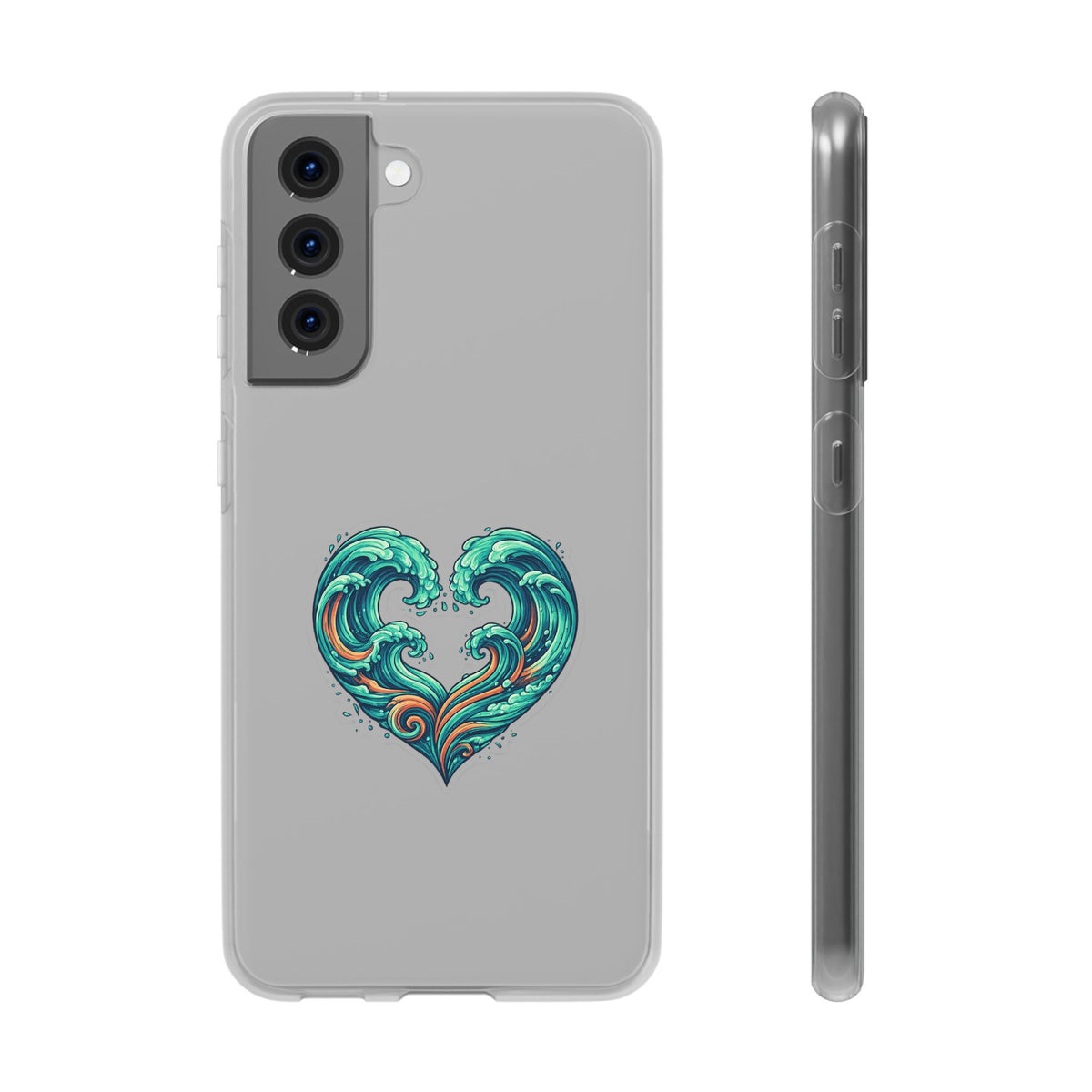 Ocean Heart Phone Case — Wave Art Flexi Case