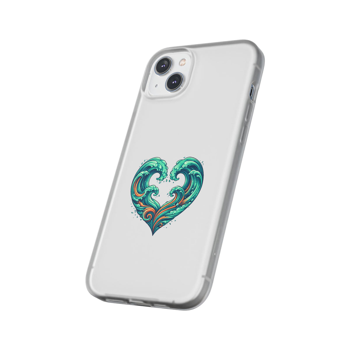 Ocean Heart Phone Case — Wave Art Flexi Case