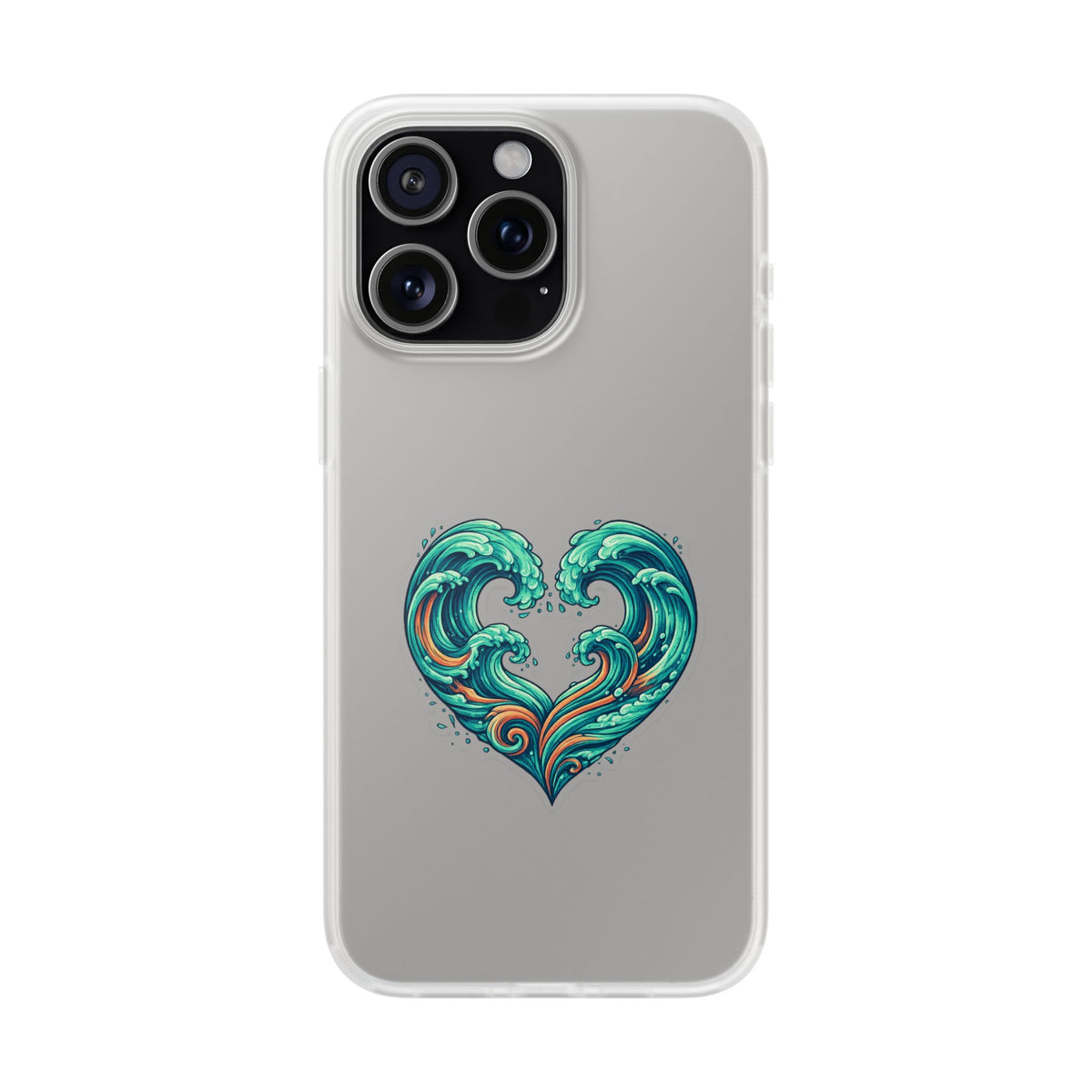 Ocean Heart Phone Case — Wave Art Flexi Case