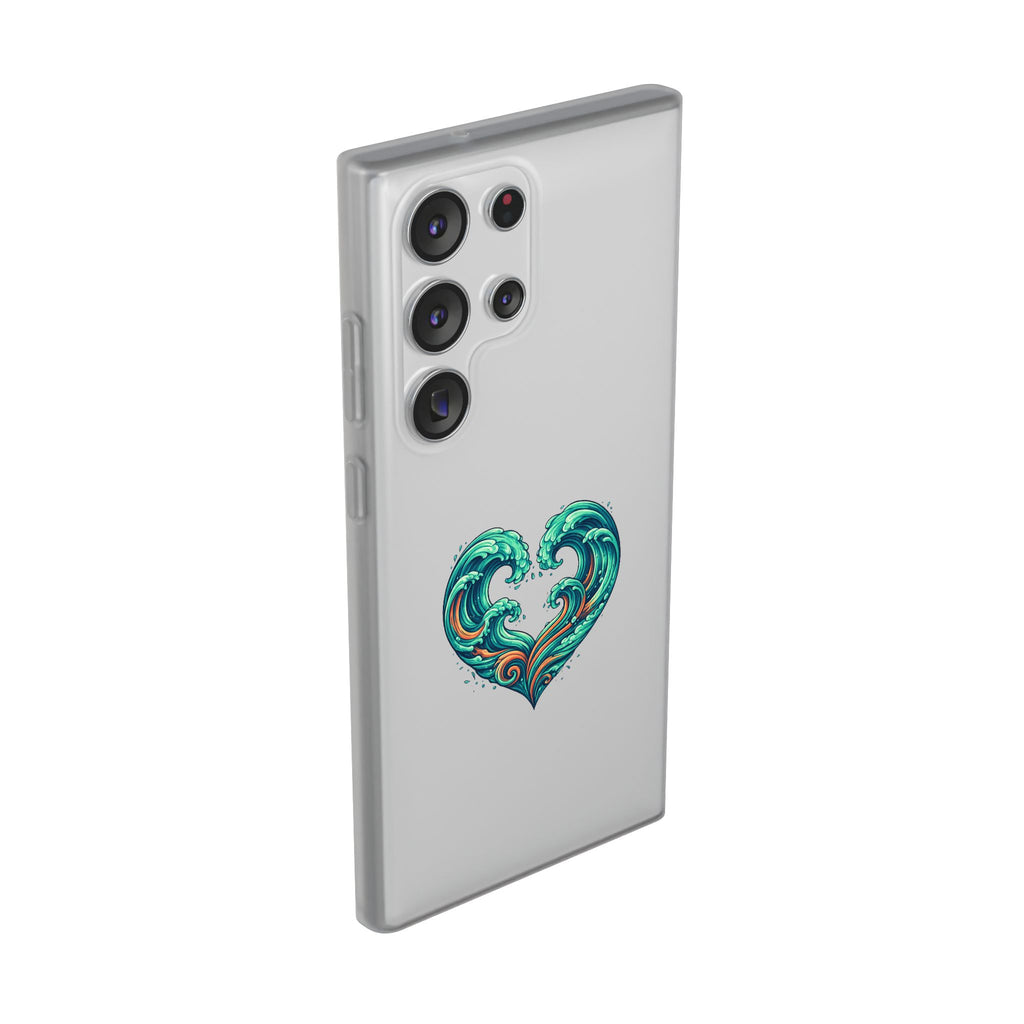 Ocean Heart Phone Case — Wave Art Flexi Case